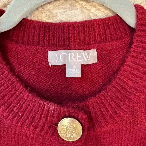 J.crew burgundy sweater jacket - Picture 2 of 7